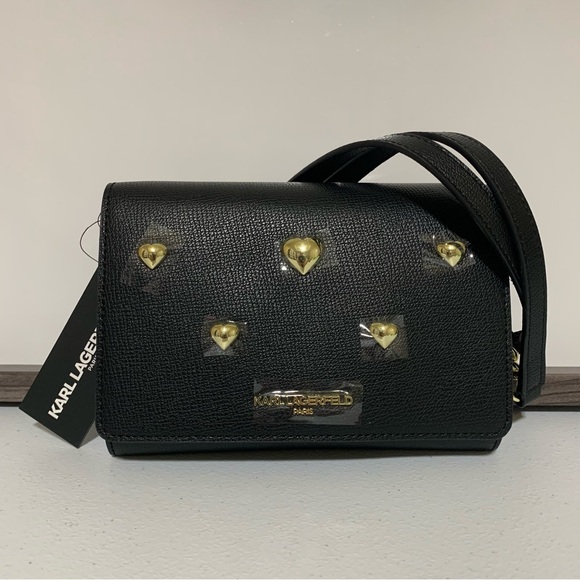 Karl Lagerfeld Bags Karl Lagerfeld Paris Heartshaped Studs Connie Crossbody Bagnwt Poshmark